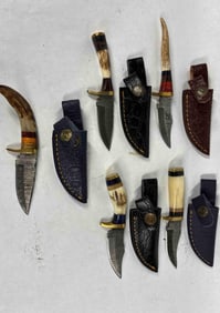 Antler & Bone FIxed Blade Boot Knives
