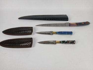 Filet & Hunting Damascus Blade Daggers