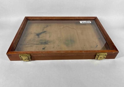 Wood Framed Table Top Lift Top Showcase/Display with front hinges