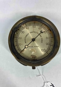 Brass Bilge Pump Steam Gauge