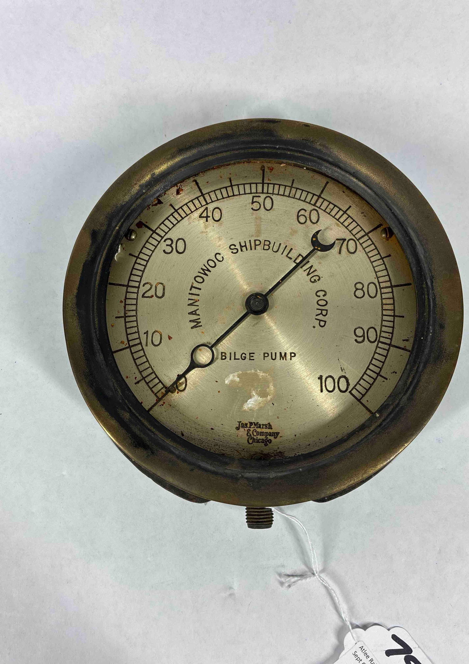 Brass Bilge Pump Steam Gauge (1 of 3)