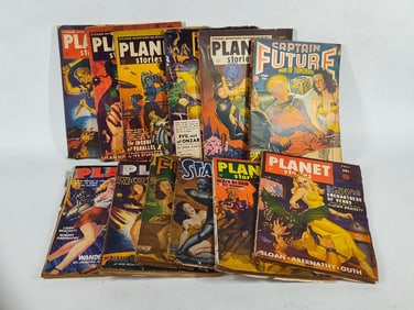 1940's & 50's Planet Stories & Captain Future Science Fiction Magazines