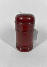 Red Treenware Storage jar