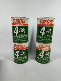 4 Castrol Grand Prix Motorcycle 1 Qt Cans