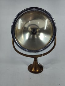 Early Century Dietz Chrome/Brass Searchlight/Spotlight w/ Mount