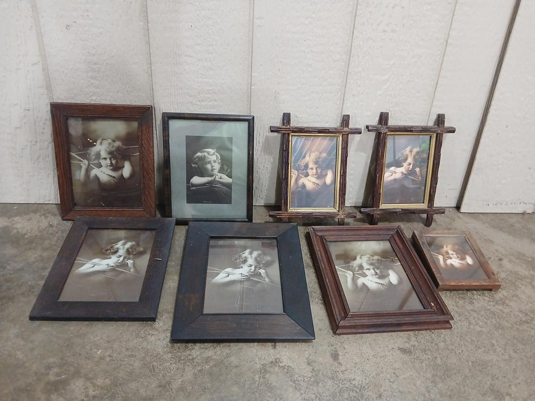 Early Framed Cupid Prints Lot of 8 (1 of 6)