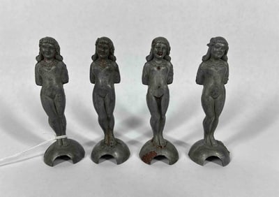 Art Deco Nude Finial Toppers
