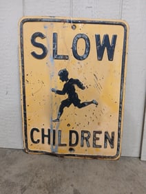 Slow Children Road Sign