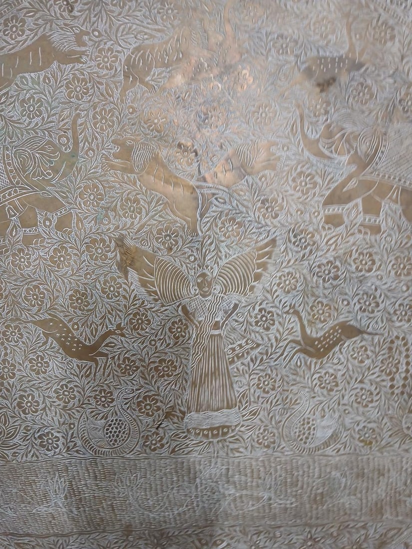 Huge Brass Decorated Charger/ Wall Hanger (1 of 7)