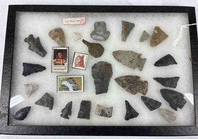 Native American Spears, Points, Drills, and Stamps