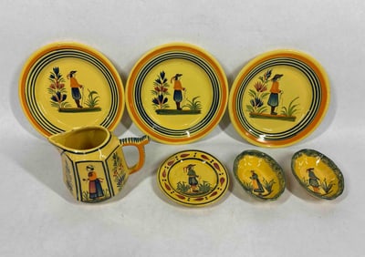 Henriot Quimper Hand Painted Pottery