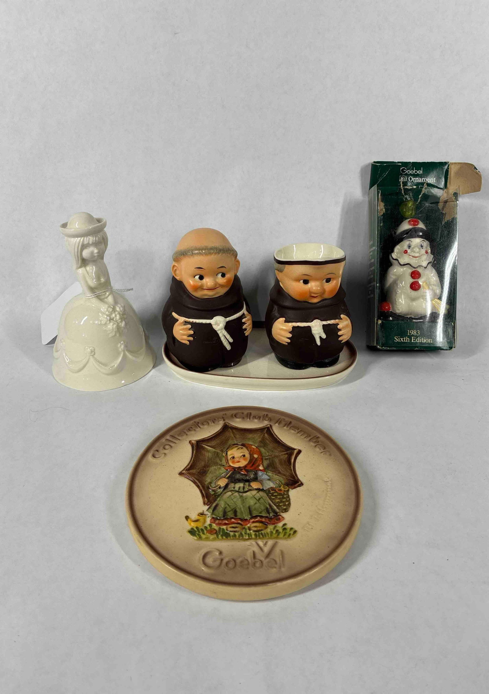 Goebel Monk Creamer & Sugar, Geobel Plate, Lady Bell and more (1 of 6)