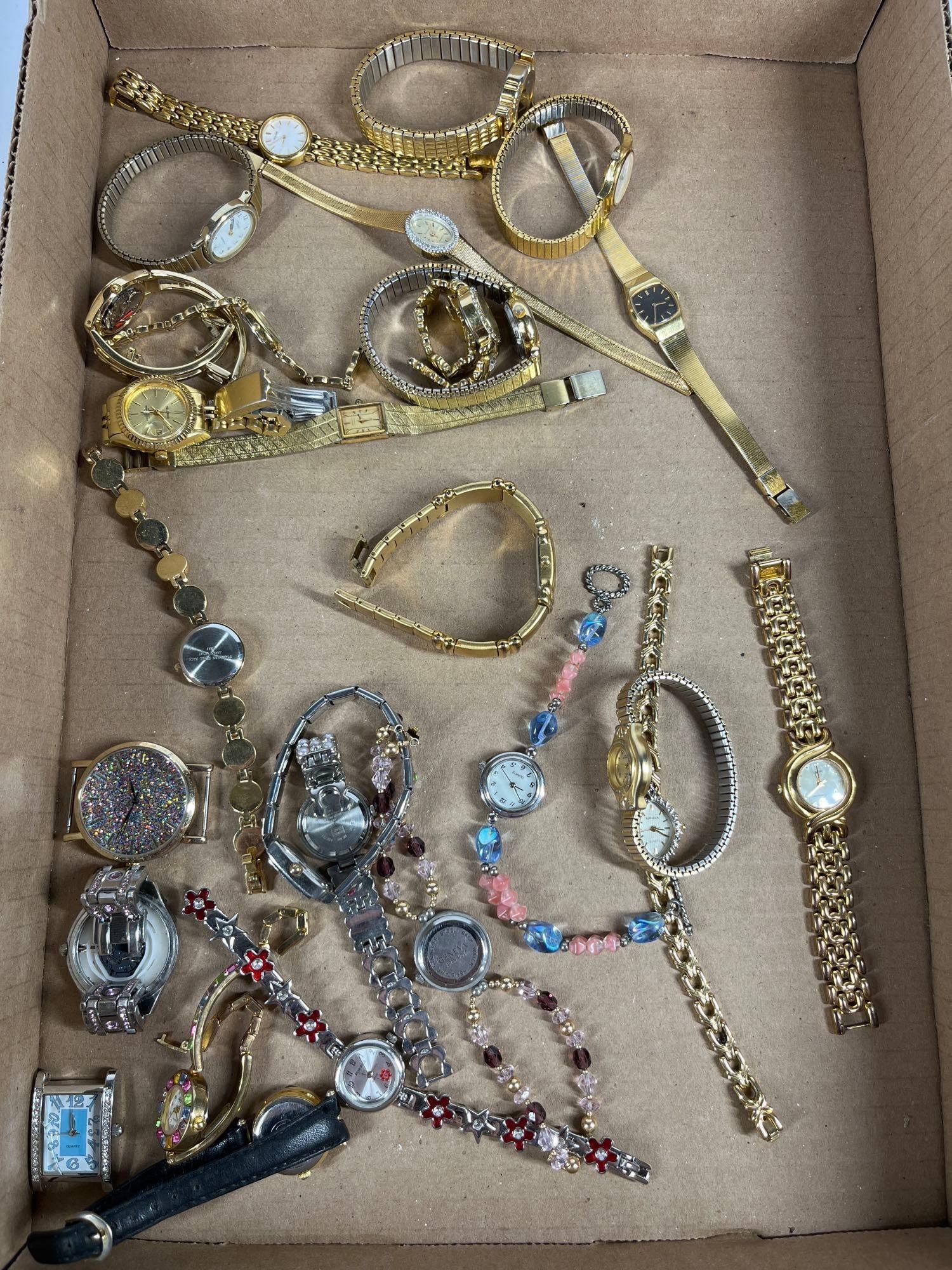 Ladies Wrist Watches: Greun, Geneva, Seiko, and more. 