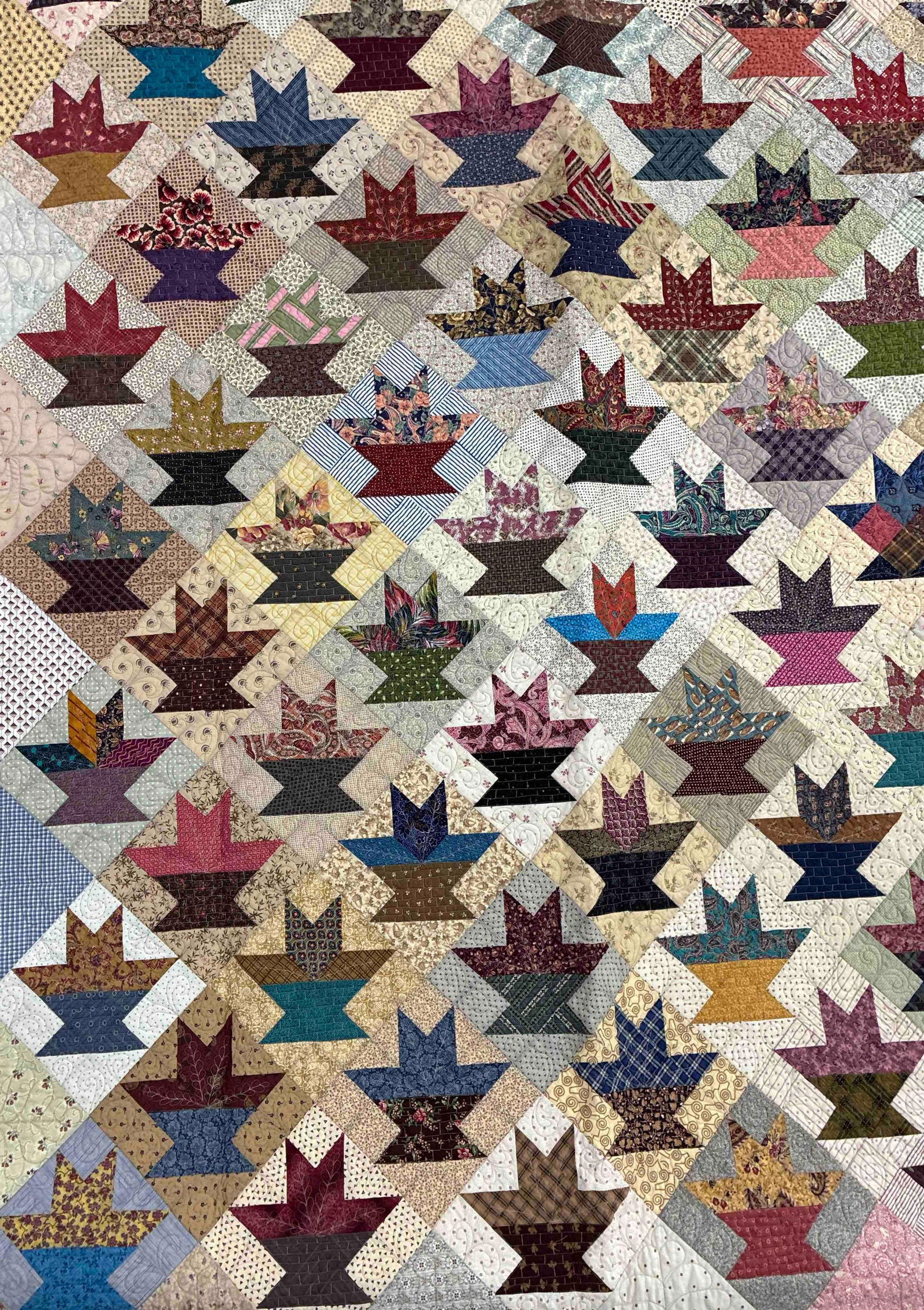 Scrap Baskets Homemade Charity Quilt (1 of 9)