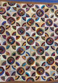 Bullseye Buds Homemade Charity Quilt
