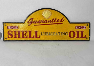 Shell Oil Cast Iron Sign