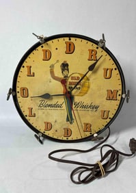 Old Drum Brand Whiskey Clock