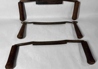 3 Two Handled Draw Knives