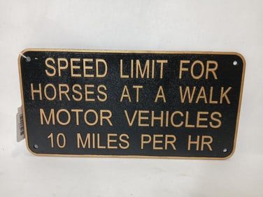 Speed Limit Plaque