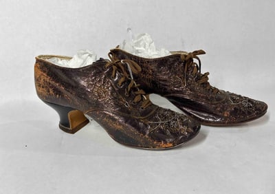 1930s Leather Ladies Evening Shoes