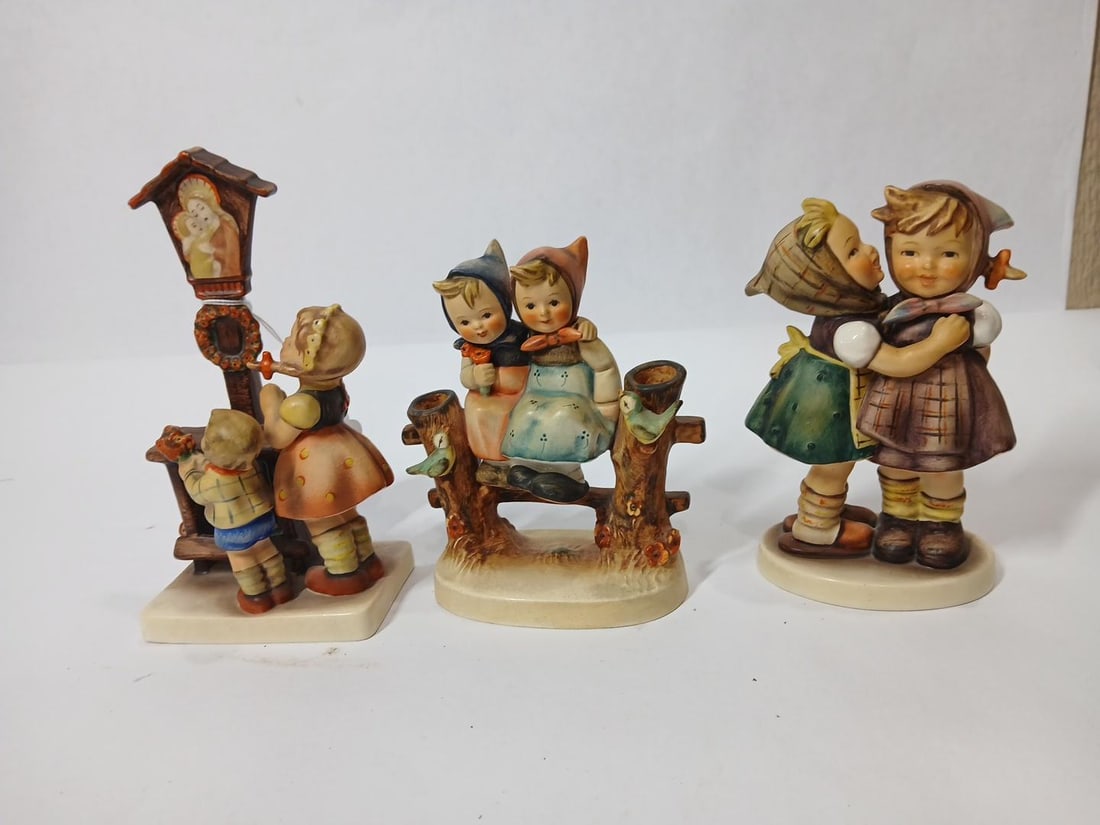 Goebel Hummel Figurines: Puppy love, For Father, and Out of Danger 56/B