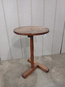 Early Maple Square Nailed Light Stand