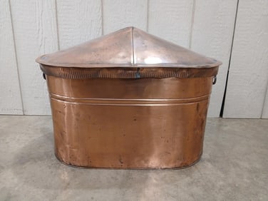 Shined Copper Boiler with Domed Lid & Trivet