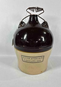 Benton & Meyers Cleveland Ohio Crock Jug