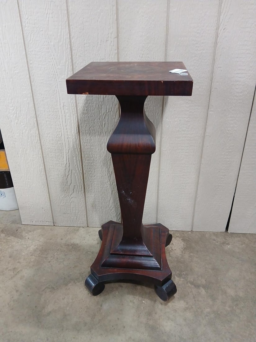 Solid Walnut Pedestal Plant Stand (1 of 6)