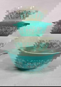 Amish Butterprint Pyrex Cinderella Mixing Bowl Set