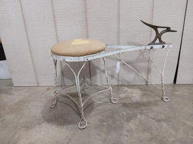 Cobblers Wrought Iron Shoe Bench