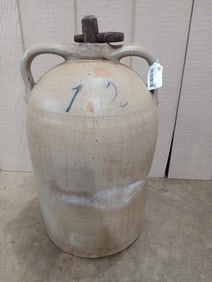 12 Gallon Stoneware 2 Handled Water Dispenser