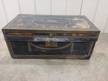 Leather & Brass Travel Trunk