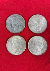 4-SIlver Peace Dollars