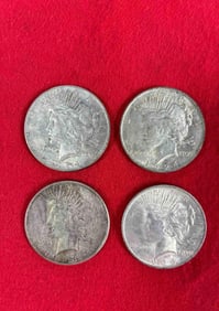 4-SIlver Peace Dollars