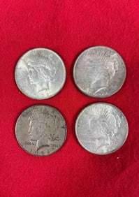 4- Silver Peace Dollars