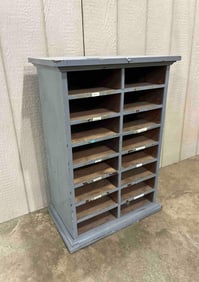 16 Hole Gray Painted Cubby