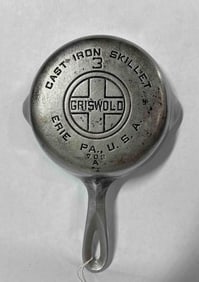 Griswold Cast Iron #3 Chrome Plated Skillet