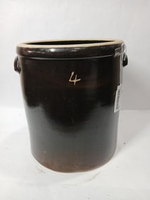 Glazed Brown 4 Gallon Crock