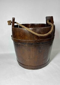 Fantastic Old Wooden Well Bucket