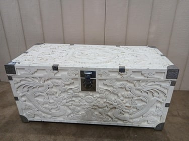 Intricately Decorated Asian Camphor Chest