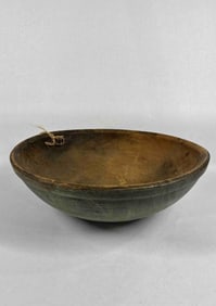 Blue Painted Farmhouse Dough Bowl