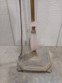 Pink Jadeite Art Deco Floor Lamp