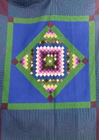 Amish Made Diamond Pattern Quilt