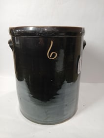 Glazed Brown 6 Gallon Crock