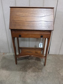 Childs Oak Drop Down Writing Desk