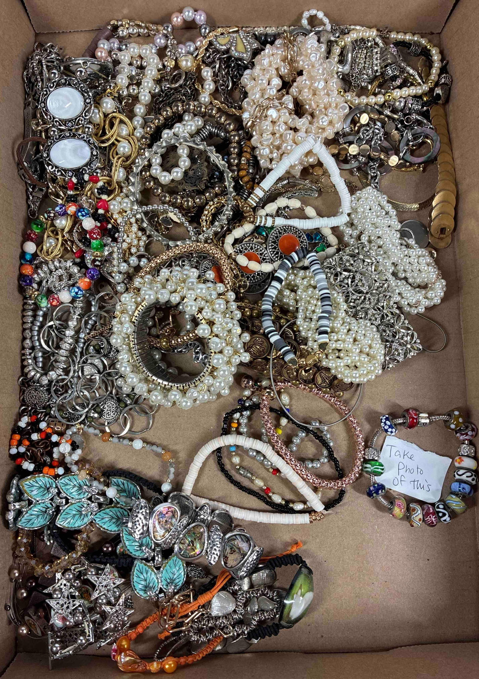 Pandora Bracelet & Other Great Jewelry: Several necklaces, pearls, chains and more.