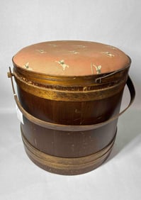 Large Firkin Bucket w Padded Lid