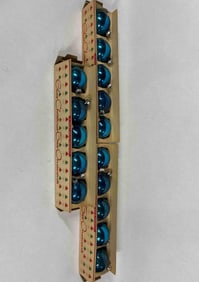Shiney Brite Peacock Blue Glass Christmas Tree Ornaments