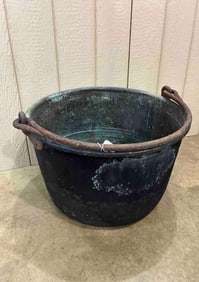 Large Copper Apple Butter Pot